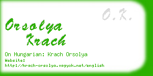 orsolya krach business card